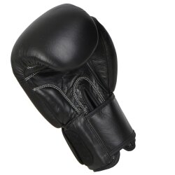 KO Fighter Vollkontakt Boxhandschuhe Leder schwarz 16 Unzen