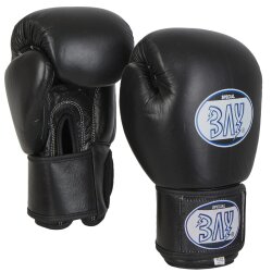KO Fighter Vollkontakt Boxhandschuhe Leder schwarz 16 Unzen