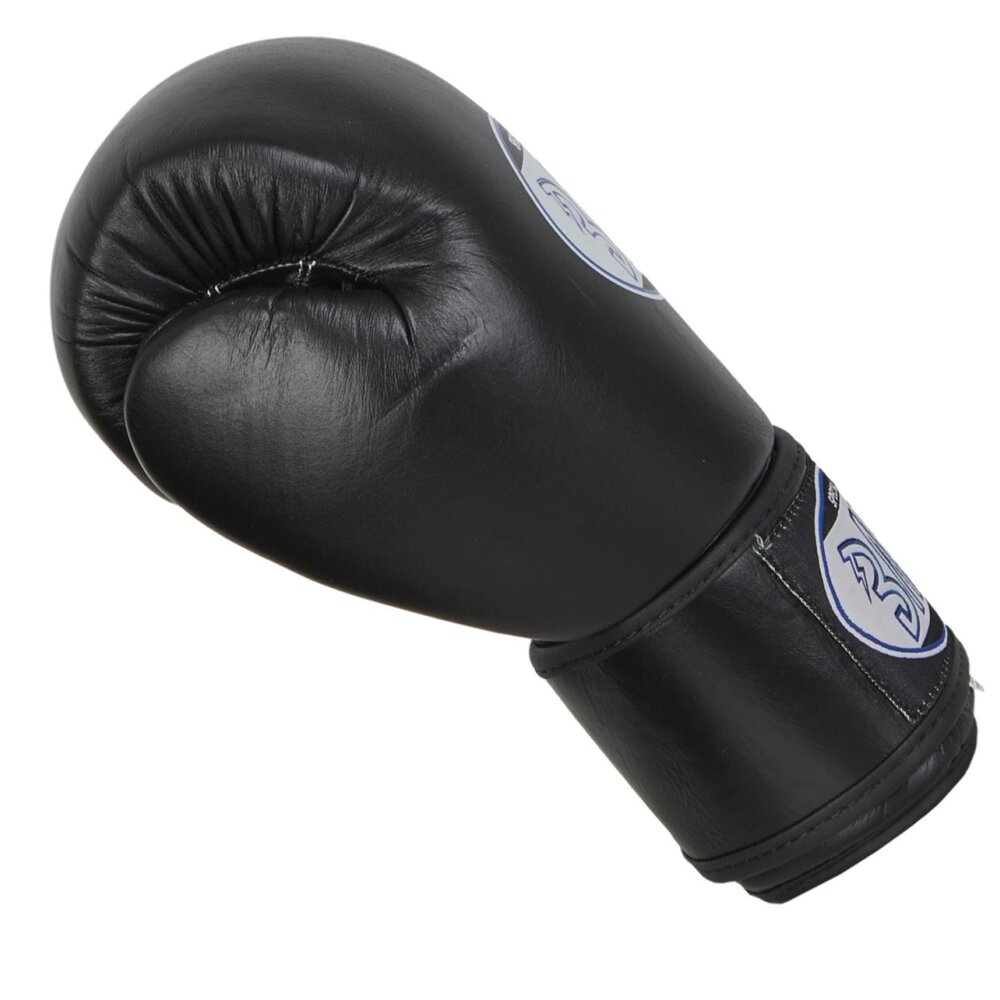 KO Fighter Vollkontakt Boxhandschuhe Leder schwarz 16 Unzen
