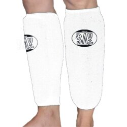 Schienbeinschutz simple Baumwolle weiß XL