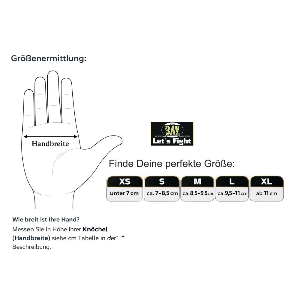 Winsome Sandsackhandschuhe Mesh Neopren schwarz weiß L