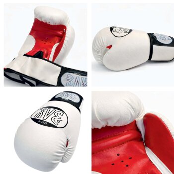 Future Boxhandschuhe weiß / rot, 8, 10 Unzen