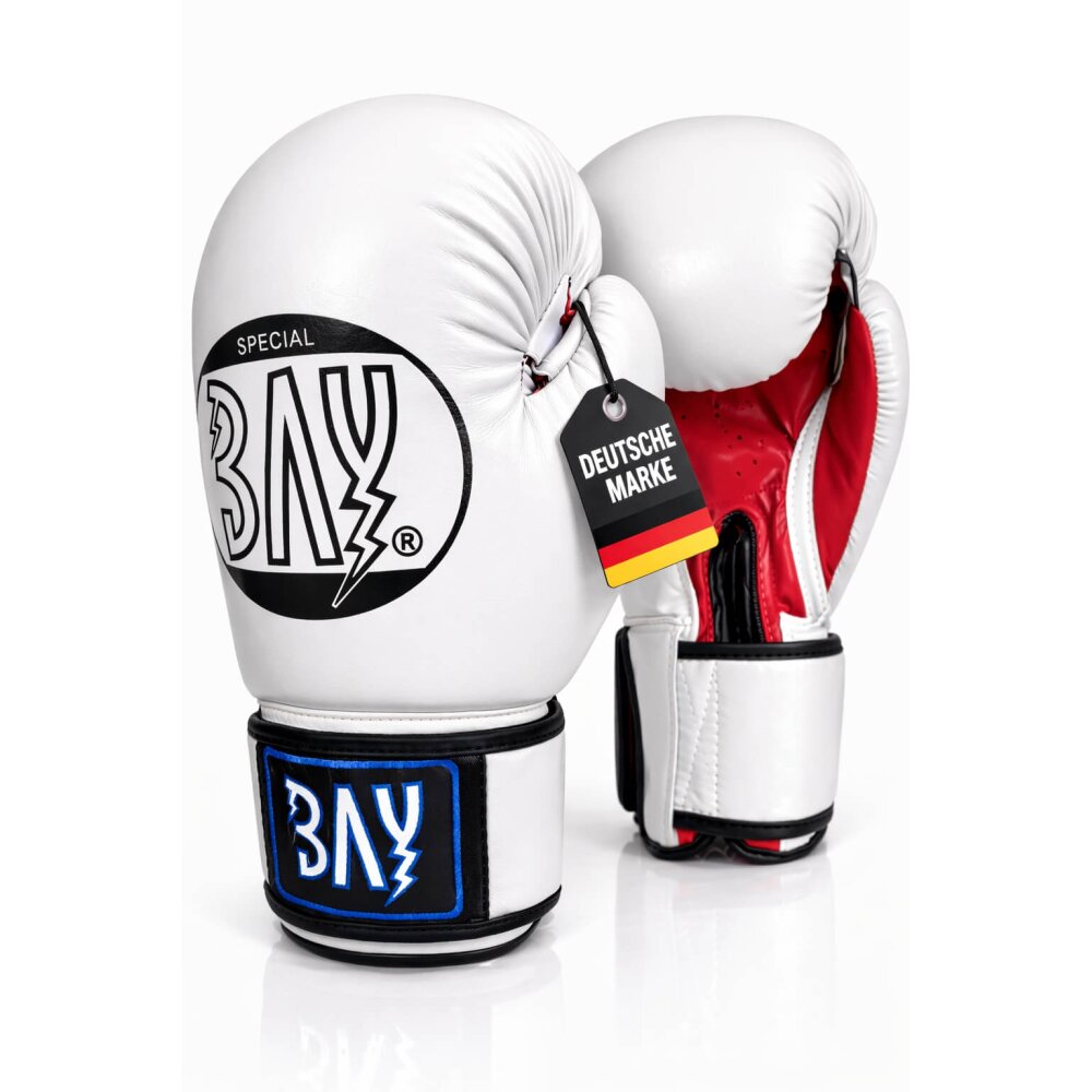 Future Boxhandschuhe weiß / rot, 8, 10 Unzen