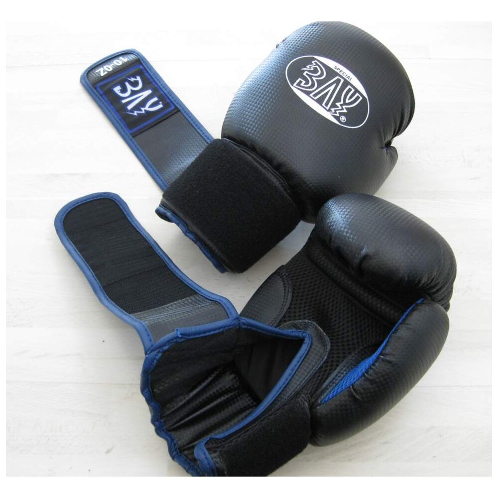 Fresh Mesh Boxhandschuhe schwarz/blau 12 Unzen