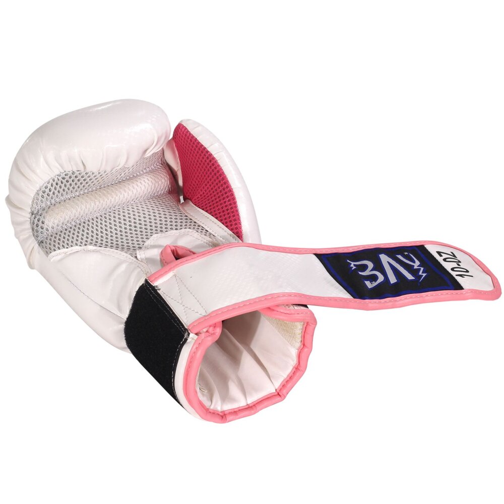 Fresh Mesh Boxhandschuhe weiß/pink 8 Unzen