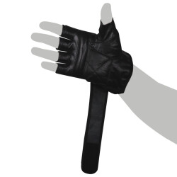 Sandsackhandschuhe Orbit Leder schwarz/schwarz M