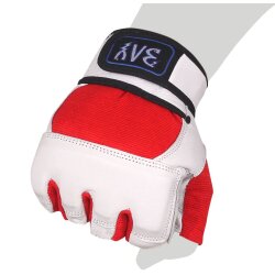 Sandsackhandschuhe Orbit Leder wei&szlig;/rot XL