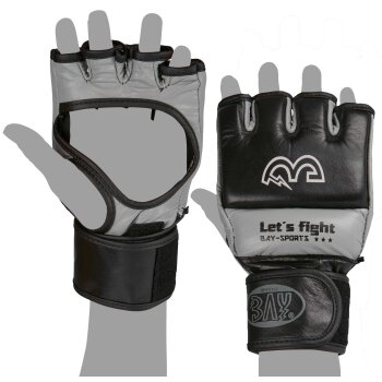 Full Guard MMA Handschuhe Krav Maga schwarz grau S