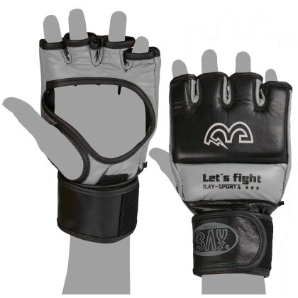 Full Guard MMA Handschuhe Krav Maga schwarz grau L