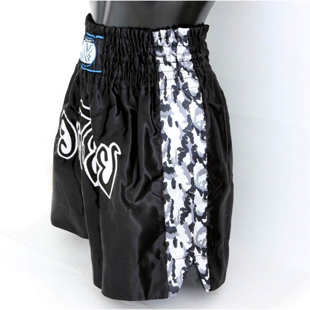 Remy Thaiboxhose schwarz / camouflage XXS
