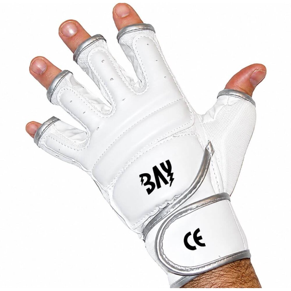 Fit Sandsackhandschuhe weiß/grau S