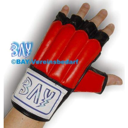 Evo Sandsackhandschuhe Leder schwarz weiß rot blau S - XL