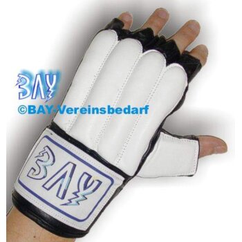 Sandsackhandschuhe Evo Leder weiß/schwarz S