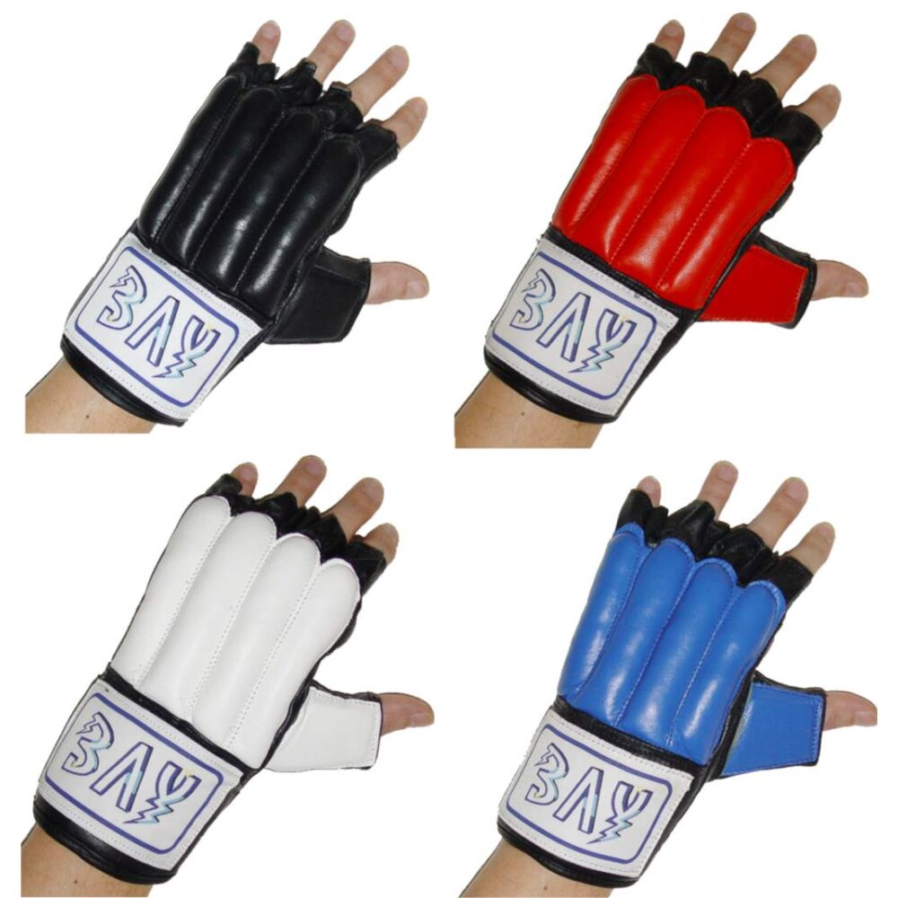 Sandsackhandschuhe Evo Leder weiß/schwarz S