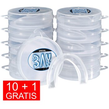 10 + 1 GRATIS Angebot (11 Stück) Zahnschutz Best Seller CE -  für Erwachsene & Kinder, viele Farben