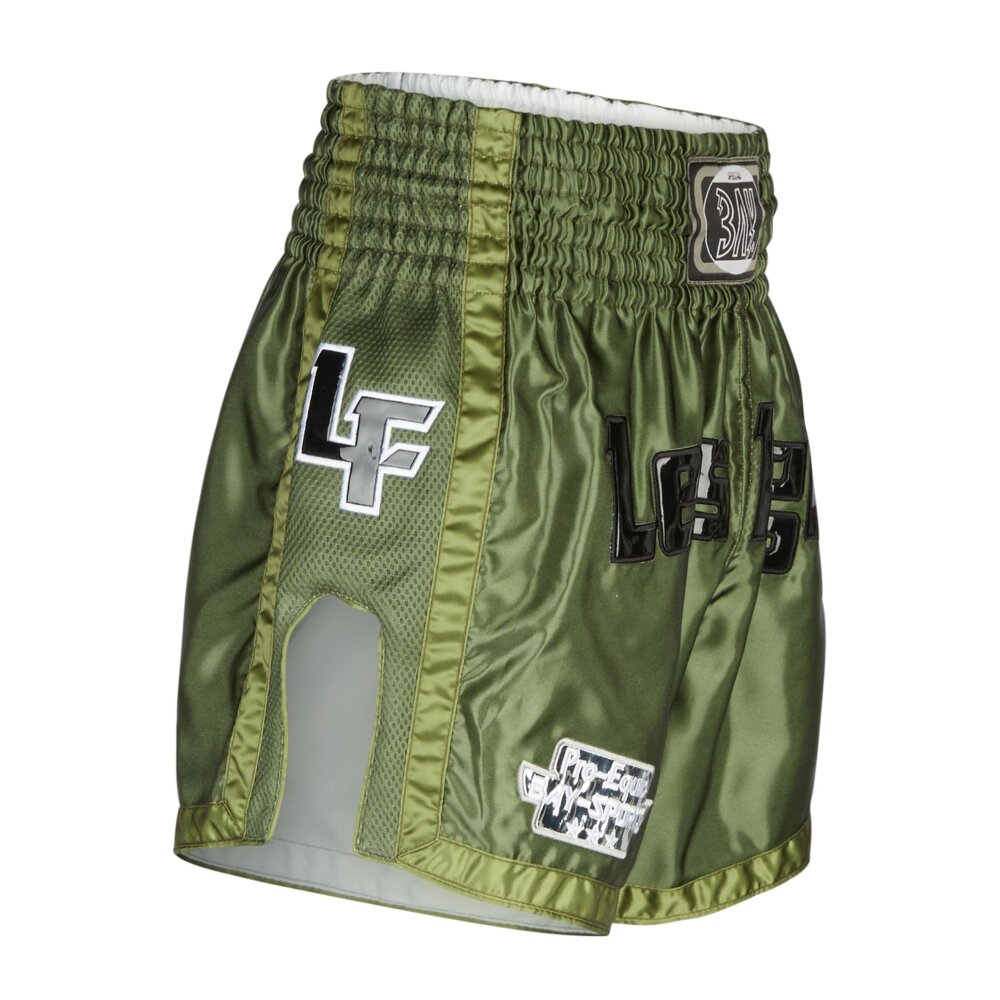 Let&acute;s Fight olive Mesh Thaiboxhose S