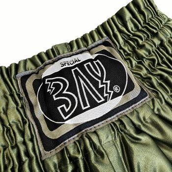 20 Jahre Jubel Angebot - Let´s Fight olive Mesh Thaiboxhose  XL