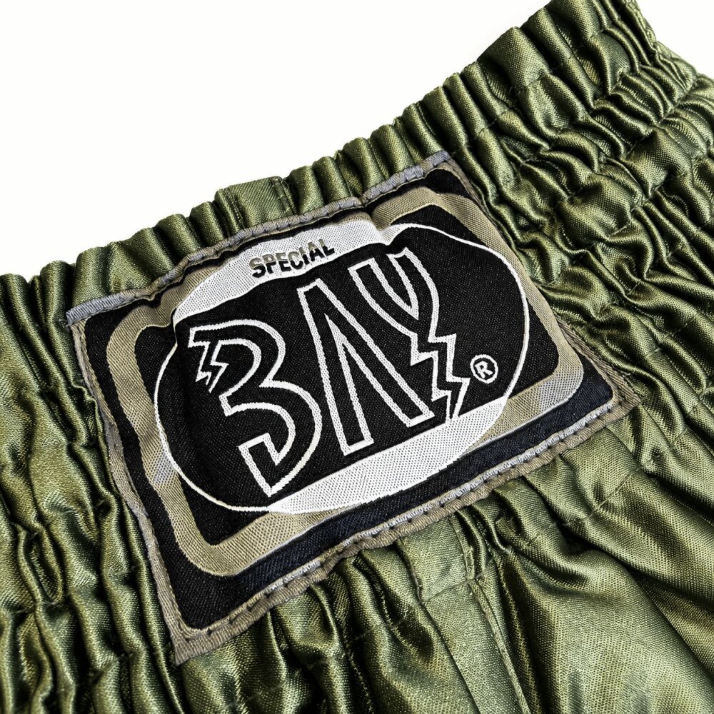 20 Jahre Jubel Angebot - Let´s Fight olive Mesh Thaiboxhose  XL