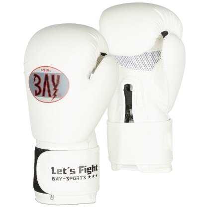 Lets Fight Radiant White Boxhandschuhe Mesh wei&szlig; 10 Unzen