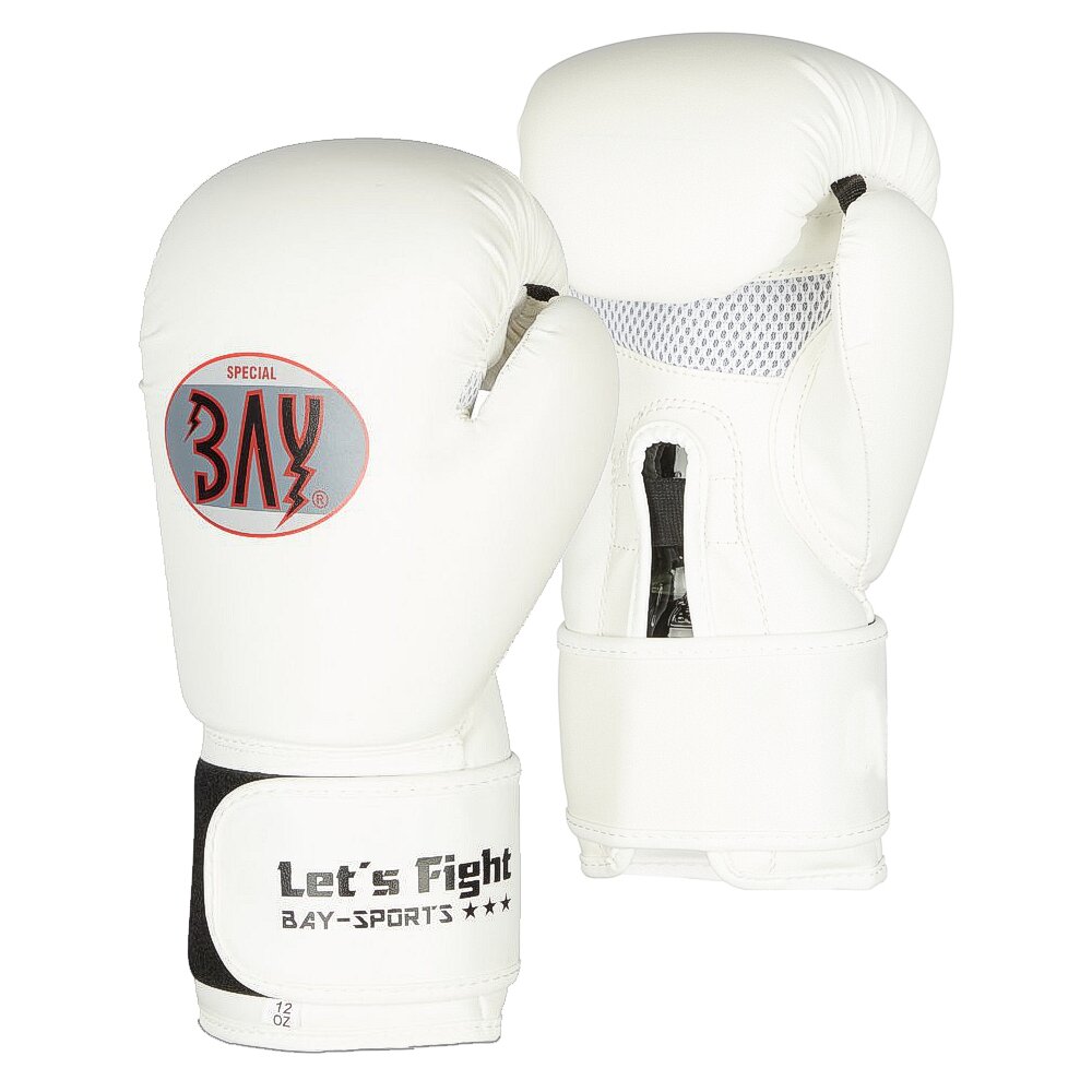 Lets Fight Radiant White Boxhandschuhe Mesh wei&szlig; 10 Unzen