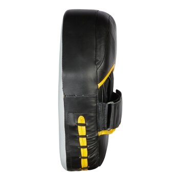 Neue Auflage Jumbo Line - Leder Handpratzen sch/grau/gelb Paar