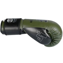 Oliv Noir Edition Boxhandschuhe Let&acute;s Fight 8 - 12 Unzen