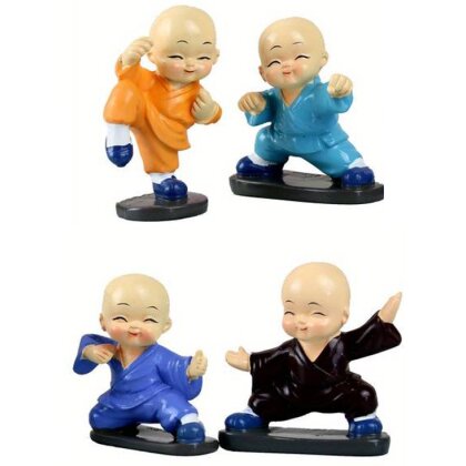 4 St&uuml;ck Set Shaolin Kung Fu M&ouml;nche Budo Figur Deko