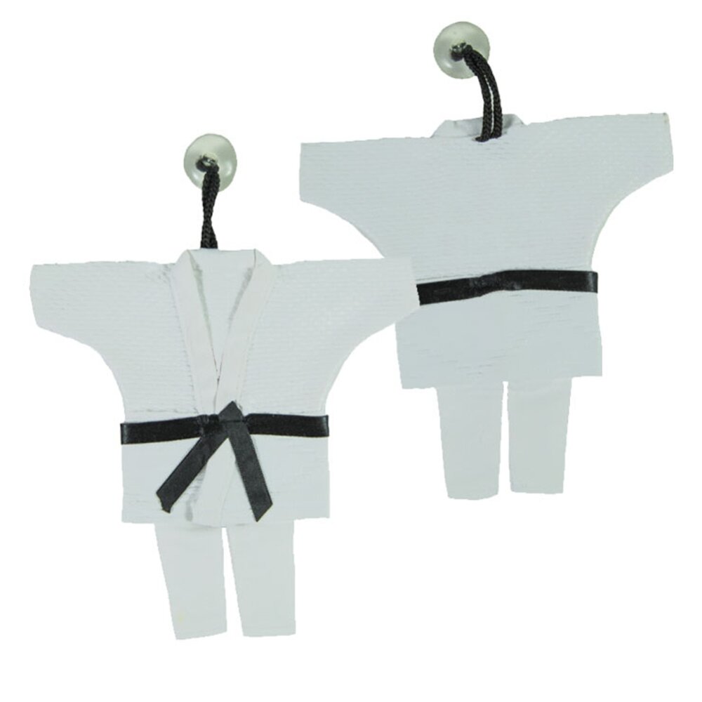 Mini ADI Karate Anzug 17x16,5 cm Jacke, Budog&uuml;rtel Anh&auml;nger mit Saugnapf #1