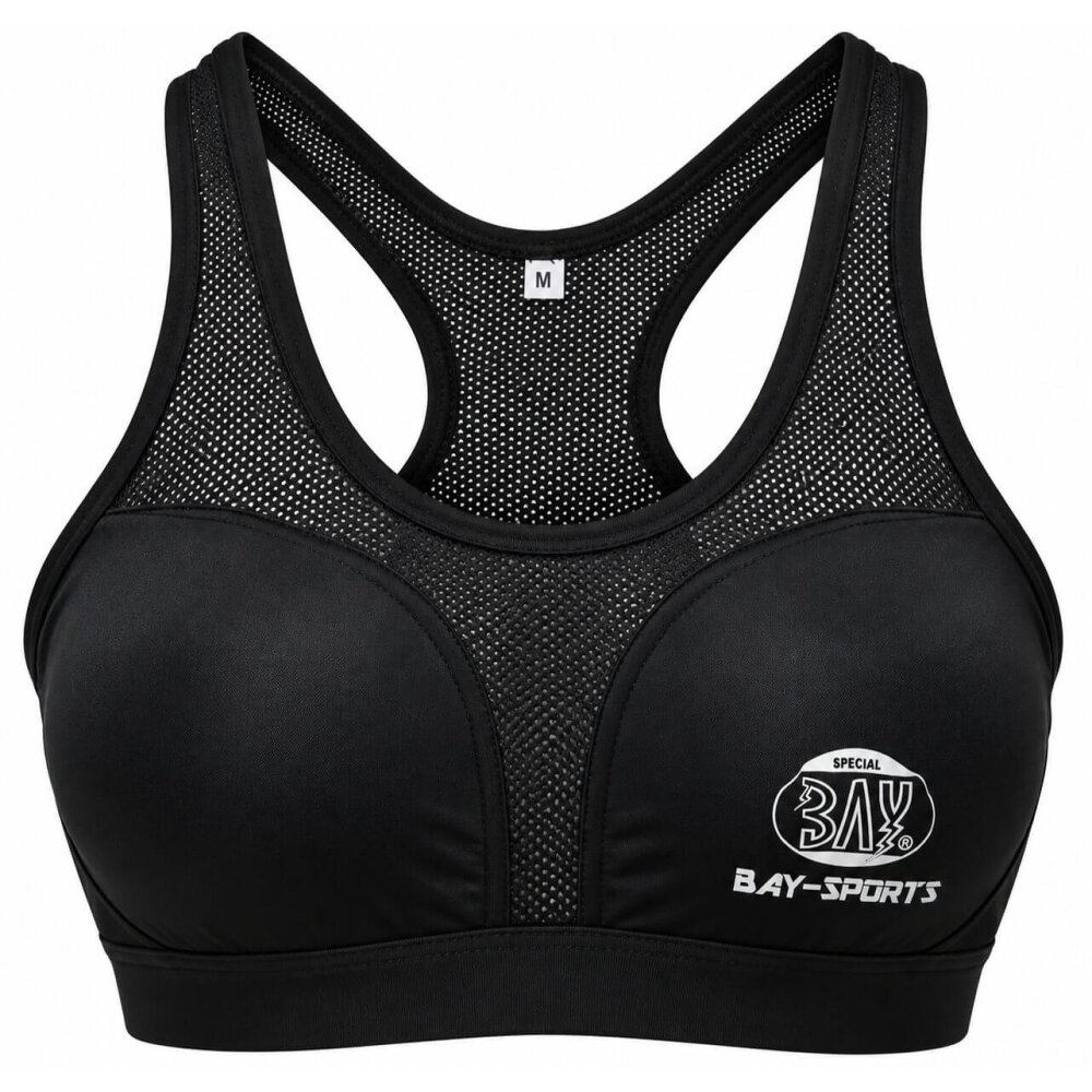 Damen Bustier Sport BH deluxe schwarz