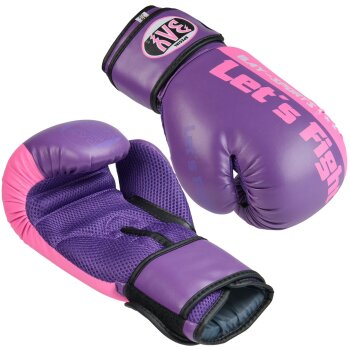 Lets Fight Boxhandschuhe Fresh Mesh lila/pink 8 - 10 Unzen 10 Unzen