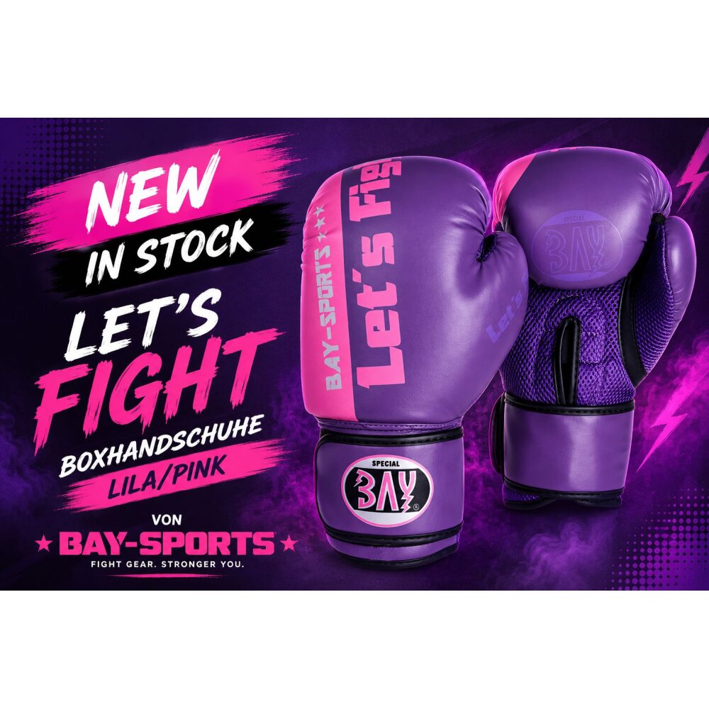 Lets Fight Boxhandschuhe Fresh Mesh lila/pink 8 - 10 Unzen 10 Unzen