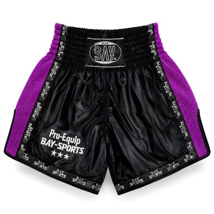 20 Jahre Jubel Angebot - Pro-Equip Mesh Thaiboxhose schwarz/lila L