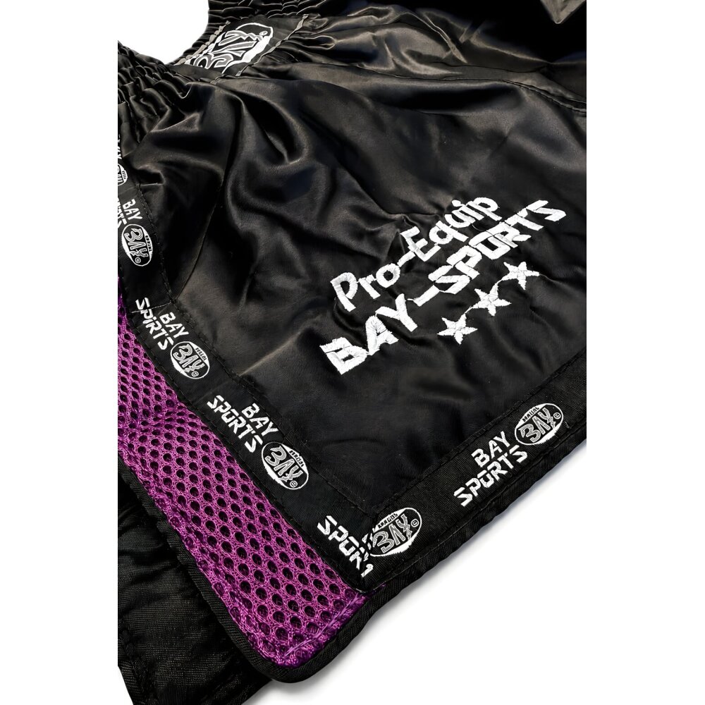 20 Jahre Jubel Angebot - Pro-Equip Mesh Thaiboxhose schwarz/lila XXS