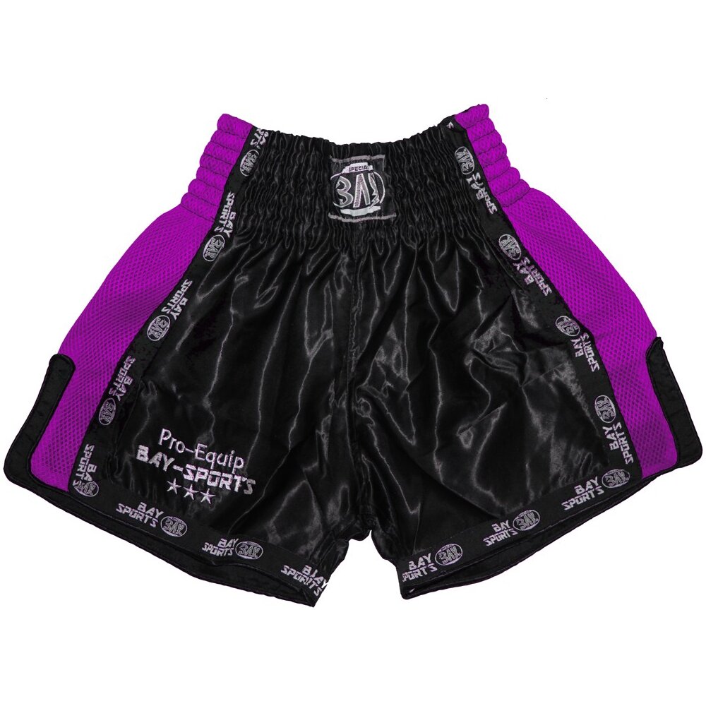 20 Jahre Jubel Angebot - Pro-Equip Mesh Thaiboxhose schwarz/lila XXS