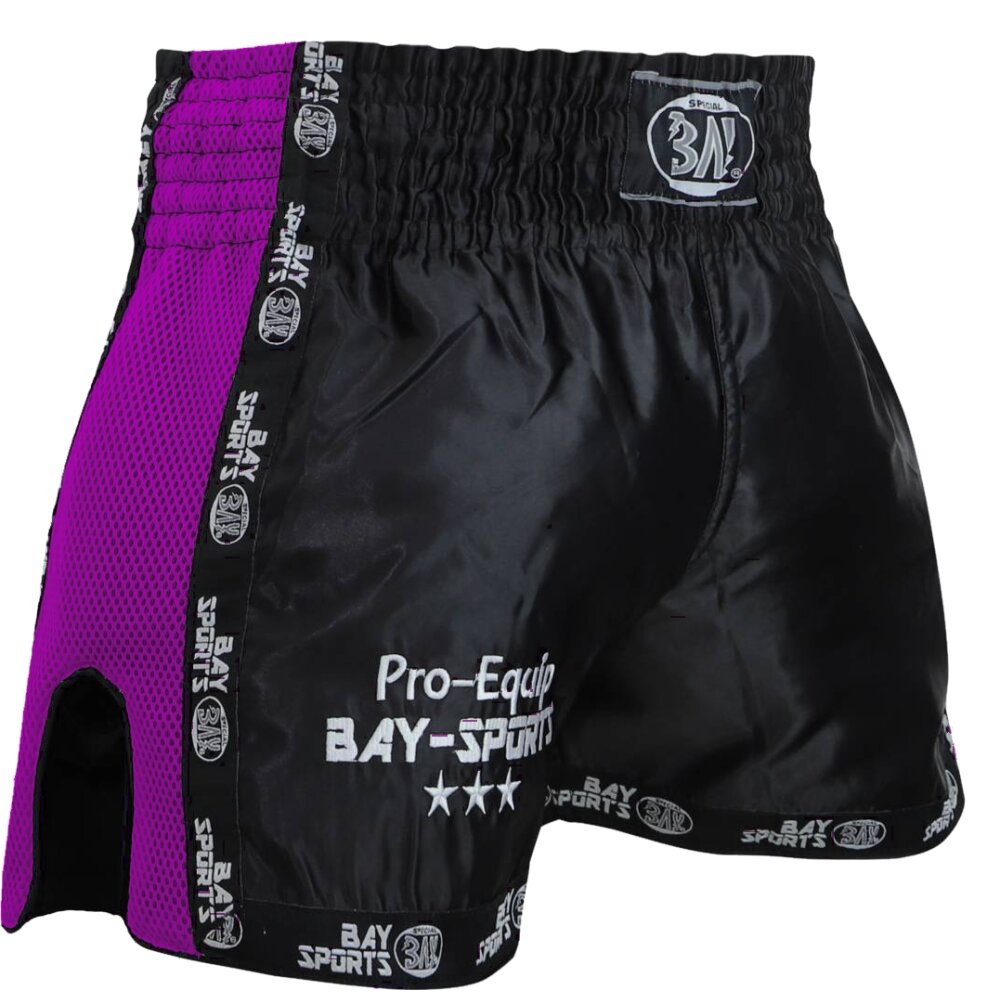 20 Jahre Jubel Angebot - Pro-Equip Mesh Thaiboxhose schwarz/lila XXS