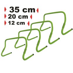 4er Set gr&uuml;n H&uuml;rden Training Koordinationsh&uuml;rden verstellbar