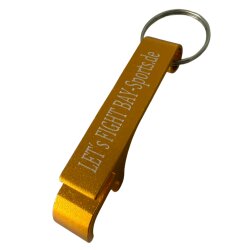 Flaschen&ouml;ffner Let&acute;s Fight Schl&uuml;sselanh&auml;nger SCHN&Auml;PPCHENPREIS lila