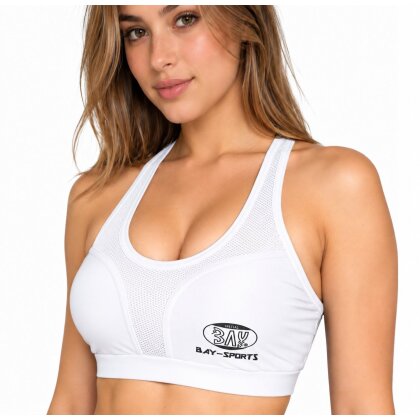 Damen Bustier Sport BH deluxe weiß