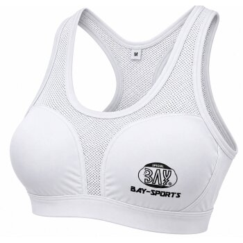 Damen Brustschutz Topp High Support Bustier lose weiß