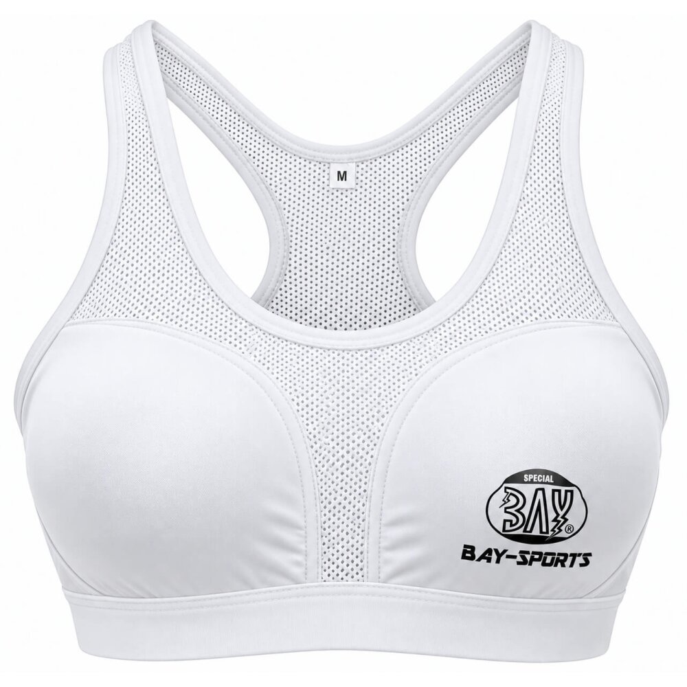Damen Brustschutz Topp High Support Bustier lose weiß XS