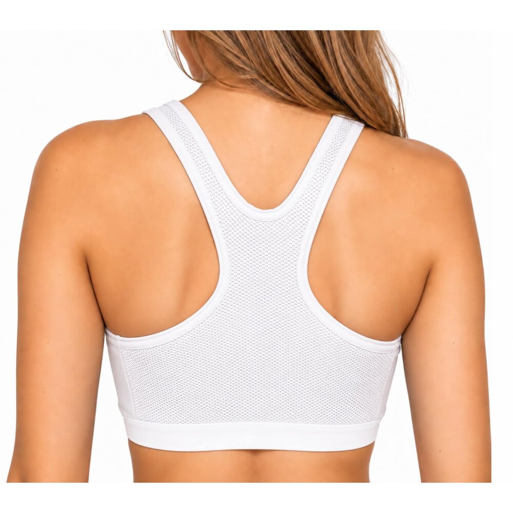 Damen Brustschutz Topp High Support Bustier lose weiß L
