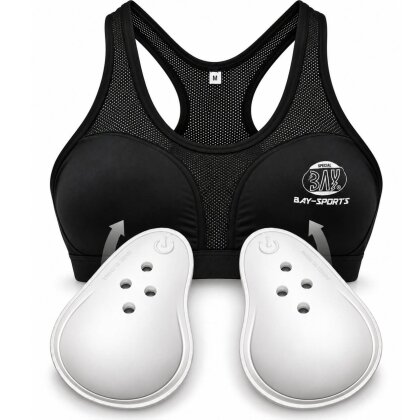 Set Brustschutz Topp High Support + Schalen 3 Teile schwarz XS