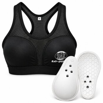 Set Brustschutz Topp High Support + Schalen 3 Teile schwarz XS