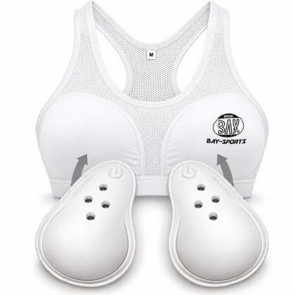 Set Brustschutz Topp High Support + Schalen 3 Teile weiß XL