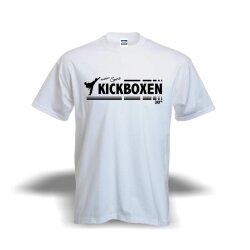 T-Shirt mein Sport Kickboxen Baumwolle wei&szlig; XS - XXL