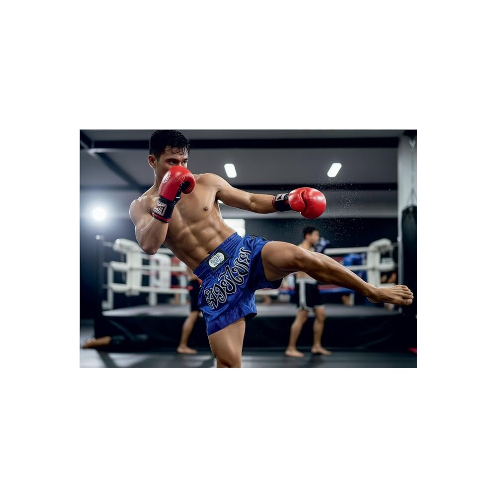 Remy Thaiboxhose blau/schwarz XS - XXL