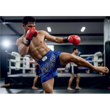 Remy Thaiboxhose blau/schwarz S