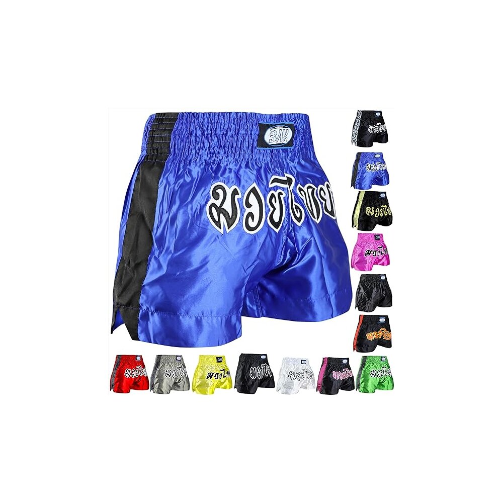 Remy Thaiboxhose blau/schwarz L