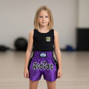 Remy Thaiboxhose lila / schwarz  XXS - XXL