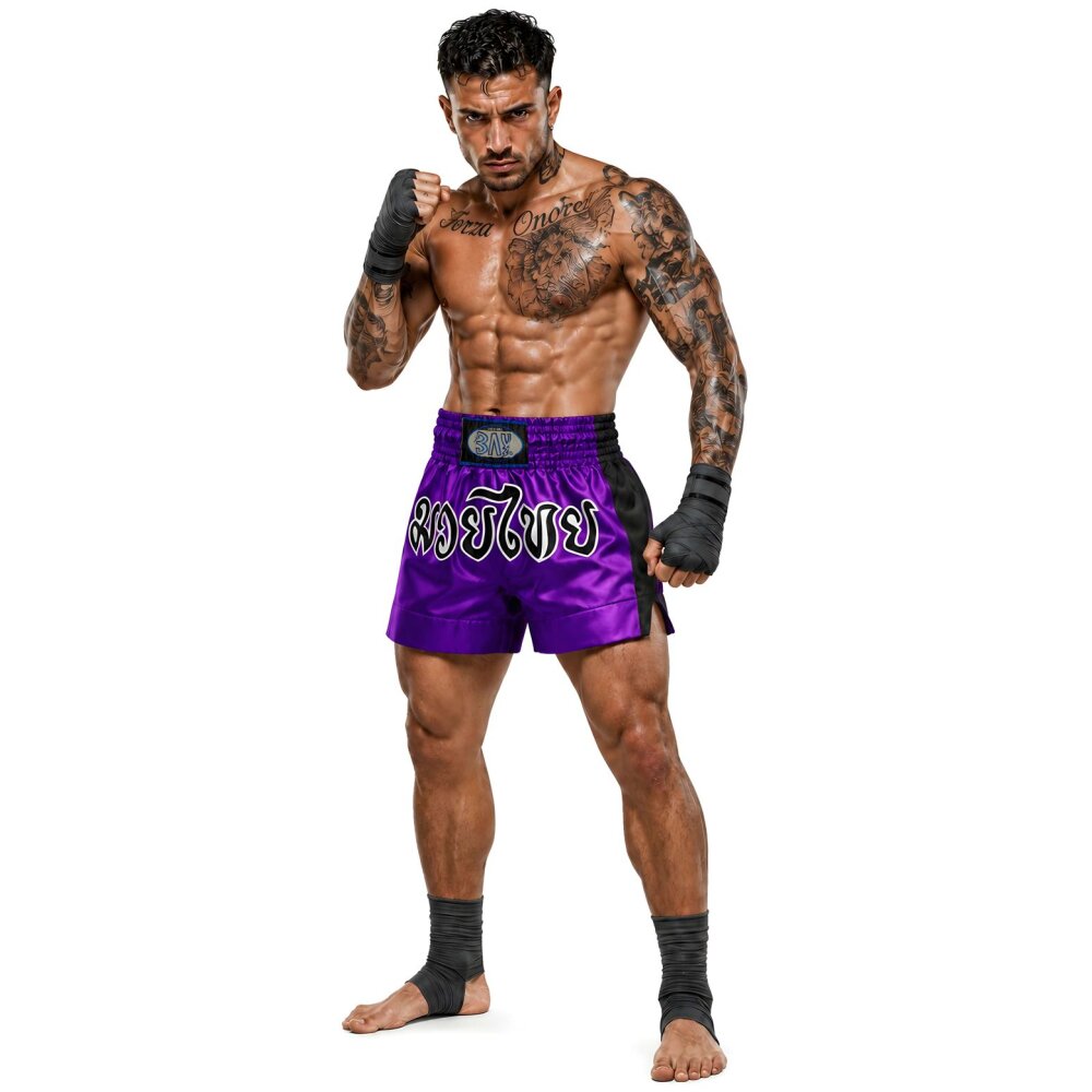Remy Thaiboxhose lila / schwarz XXS